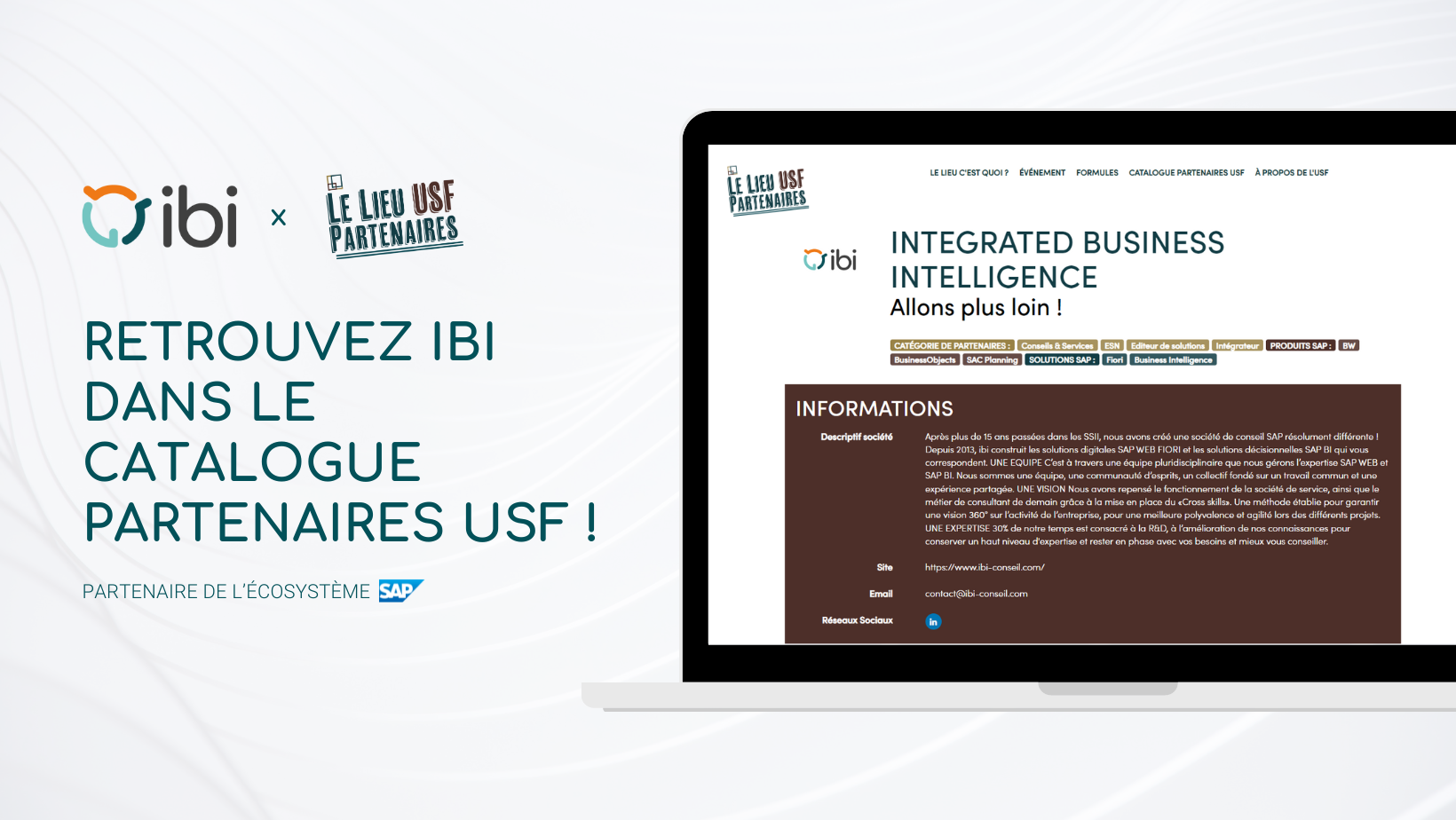 IBI & USF Partenaire de l’écosystème SAP IBI